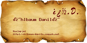 Öhlbaum Daniló névjegykártya